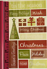 Christmas Words Peace Holiday Seasons Greetings Scrapbook Stickers 