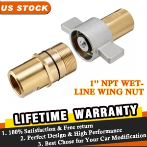1" NPT Wet-Line Wing Nut Hydraulic Quick Disconnect Coupler / Coupling Set NEW - Picture 1 of 8