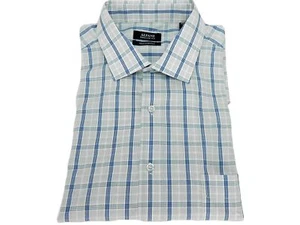 Alfani Herren Regular Fit Performance Hemd blau kariert Größe 16 1/2 34/35 L - Bild 1 von 2