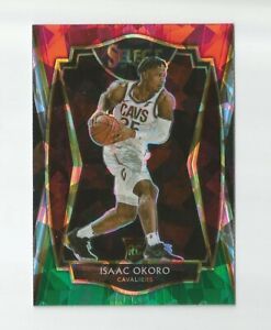 2020-21 SELECT PREMIER LEVEL RED WHITE GREEN ICE RC ISAAC OKORO #182 CAVALIERS