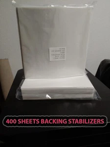MEDIUM WEIGHT TEARAWAY EMBROIDERY MACHINE STABILIZER BACKING - 400 8"x8" SHEETS - Picture 1 of 1
