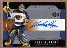 2005-06 Upper Deck Trilogy Scripts #SFSKL Kari Lehtonen AUTO - Atlanta Thrashers