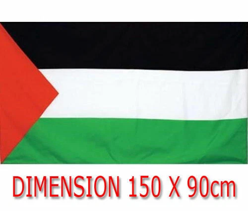 DRAPEAU 150 X 90 cm PALESTINE PALESTINIEN flag fahne chèche keffieh Falistīn سطي - Photo 1/1