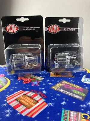 Two 1:18 ACME CHEVROLET GM CUSTOM C10 LS-10 ENGINE & TRANSMISSION A1807214E - Image 1 of 4