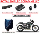 BIKE COVER ACCESSORIES COMBO 4 PACK OF PCS Fit For ROYAL ENFILED SCRAM 411CC