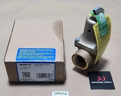 *NEW* Watts 174A-150 ASME Pressure Safety Relief Valve 1" 150Psi M1 + Warranty!  - Image 1 of 4