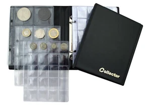 Collector Coin Album for 126 Mix Sizes Coins Folder Book - Best Quality - BLACK - Picture 1 of 11