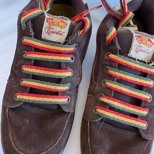 SCARPA DA SKATE VANS MARRONE SCAMOSCIATA RASTA PIZZO UOMO 9 ESTILO QUATTRO JOHN CARDIEL STREET - Foto 1 di 23