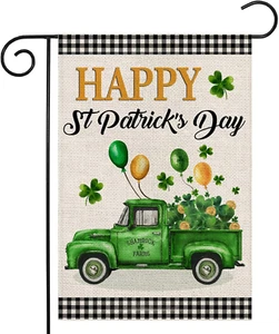 Happy St Patrick'S Day Garden Flag 12X18Inch Vertical Double Sided,Outside Decor - Picture 1 of 11