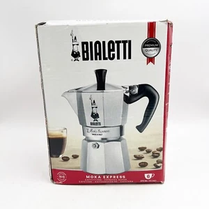 Bialetti Express Moka Pot, 6 -Cup, Aluminum Silver Moka Express - Picture 1 of 7