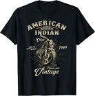 T-shirt vintage américain moto indien pour vieux motard cadeaux