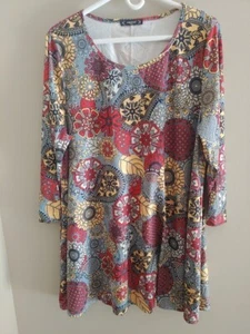 EUC Womens Enmain 3/4 Sleeves Soft Paisley Tunic Top Size 2XL Plus size shirt - Picture 1 of 3