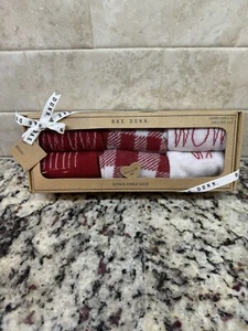 NIOB Rae Dunn Paquete de 6 Acogedores Mommy & Me Sox Rojo y Blanco Wow Envío Rápido - Imagen 1 de 3
