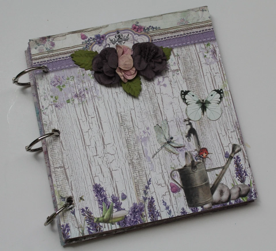 Handmade Lavender Color Scrapbook Album  - Image 1 of 4