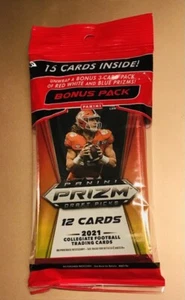 2021 Panini Prizm Draft Picks Football Fat Pack W/ Bonus Tri-Color Prizm Pack - Picture 1 of 2