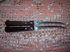 2 Imperial Stainless Grapefruit/Tomato Slicer Paring Knife Wood Handle USA - Picture 1 of 9