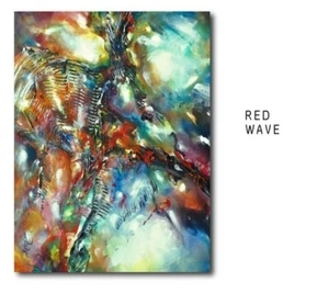 Textur Kunst großes Gemälde 3D Home Interior Dekoration Original Mix Lang bunt - Bild 1 von 12