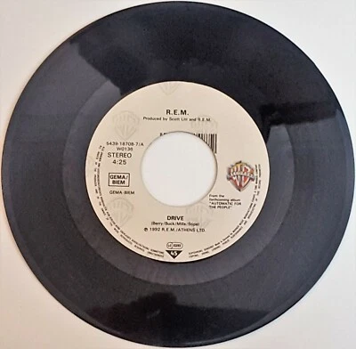 R.E.M. - Drive - 5439-18708-7 - *JUKEBOX READY* - 7" Single Vinyl Record - VG - Image 1 of 2