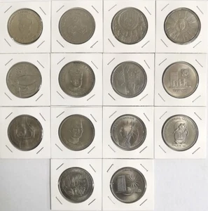 Mazuma *MC2055 Malaysia $1 Commemorative Coins 14pcs Complete Set UNC-BU - Picture 1 of 2