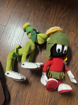 Peluche vintage 1997 Looney Tunes Applause flexible K-9 perro y Marvin el marciano Foto 1 de 4