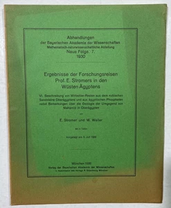 Ergebnisse der Forschungsreisen Prof. E. Stromers in den Wüsten Ägyptens 1930 - Imagen 1 de 1