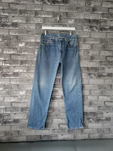 Vintage Levi’s 501 Jeans W34 L32 Blue Denim Straight Leg Made in Spain Y2K 90s - Picture 1 of 12