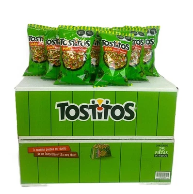 SABRITAS Tostitos Mexicano Salsa Verde, estilo Tostiloco - 25 piezas