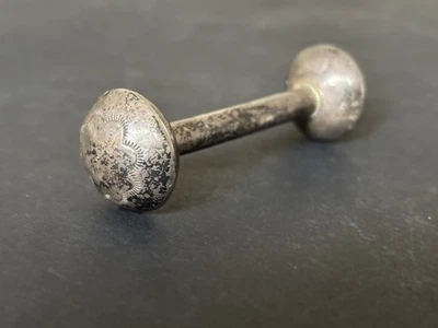 Navajo Kirk Smith纯银婴儿摇铃 — 第 1/4 张图片