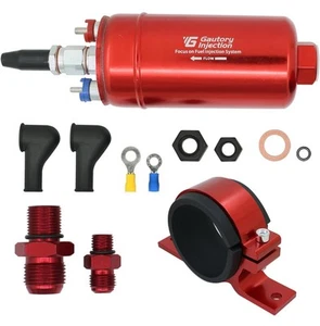 Gautory Injection Universal External Inline Fuel Pump Kit 300LPH 6AN 10AN 12v - Bild 1 von 8