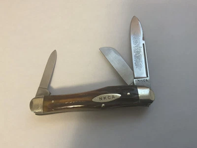 KISSING KRANE SOLINGEN 德国 NKCA GNARLY STAG 1980 年口袋刀 Stockman — 第 1/4 张图片