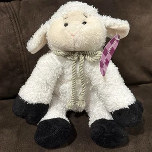 Vintage NWT 2005 Animal Adventure Sheep Lamb Stuffed Plush 11” Rope Bow RARE - Picture 1 of 11