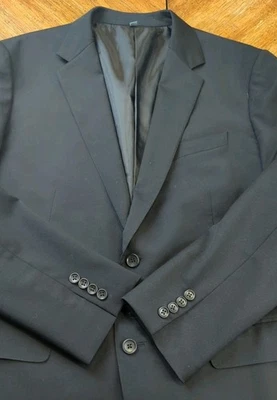 Blazer Traje Abrigo Hombre Bonobos 42R Negro 2 Botones Lana Ligero Completamente Forrado  Foto 1 de 4