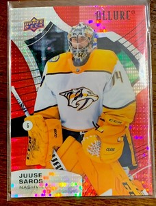 2021-22 Upper Deck Allure #65 Juuse Saros Red Rainbow Nashville Predators
