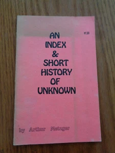 An Index and Short History of Unknown by Arthur Metzger 1976 SC - Imagen 1 de 1