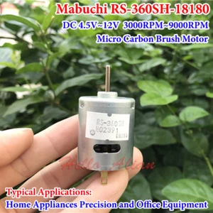 Mabuchi RS-360SH DC 5V~12V 9000RPM Micro Carbon Brush Motor DIY Hobby Toy Model - Picture 1 of 5