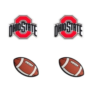 NCAA Ohio State Buckeyes Team For Crocs Shoe Charms Jibbitz - 4 Pieces - Picture 1 of 1