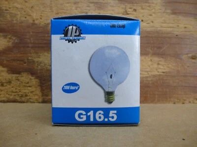 6 Pack of 25 Watt G16.5 Clear Candelabra Globe Vanity Decorative Light Bulbs - Image 1 of 4