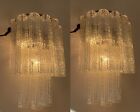 Bellissima coppia Appliques vetri murano Venini vintage Pair sconces 60's