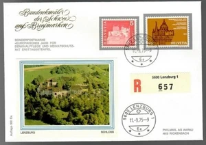 Switzerland 1975 SWISS ARCHITECTURE FDC - LENZBURG Architecture: Schloss - wc105 - Picture 1 of 1