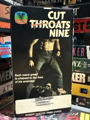 Cut-Throats Nine 1985 VHS VideoLine Previously Viewed Re-sealed RARE Copy OOP - Image 1 of 4