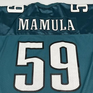 Vintage Mike Mamula Philadelphia Eagles Jersey Sz 48/L Starter Players Inc Green - Picture 1 of 18