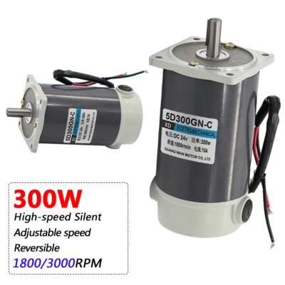 Motor Eléctrico Silencioso Micro Alta Velocidad DC 12V/24V 300W 1800RPM 3000RPM 5D300GN-C Foto 1 de 4