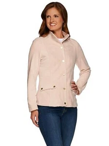 LIZ CLAIBORNE NEW YORK Size 4 Tailored Fleece Jacket w/ Quilting PINK - Picture 1 of 3