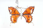 Bernstein Schmetterling Anhänger 925 Silber Honigbernstein aus Juwelierauflösung