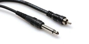 Hosa CPR-115 15 Foot 1/4" TS to RCA Unbalanced Interconnect Audio Cable - Picture 1 of 1