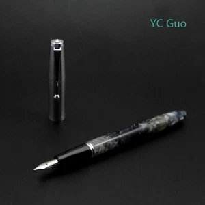 Penna stilografica acrilica Fancy Jinhao 51A pennino fine grigio fluorescente - Foto 1 di 4