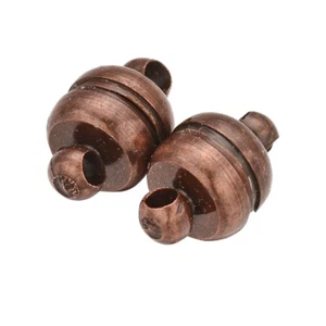 100 Sets Oval Brass Magnetic Clasps DIY Craft Jewelry Findings 11x7mm Hole 1.5mm - Picture 1 of 41