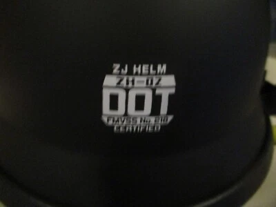 FMVSS 218 ZJ DOT HELMET Matte Black - Image 1 of 3
