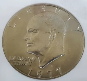 1977 D Ike Eisenhower Dollar NGC MS64 $1 - Picture 1 of 4