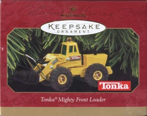 Hallmark Keepsake Ornament 1997 Tonka Mighty camiones cargadores frontales metal fundido a presión - Imagen 1 de 4